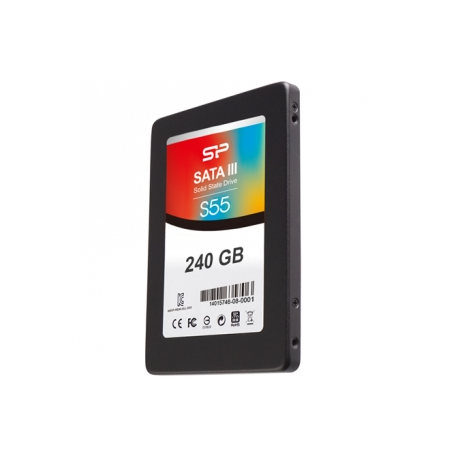SILICON POWER Slim S55 - SSD - 240 GB - internal - 2.5" - SATA 6Gb / s - black - 0
