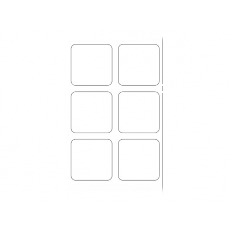 Zebra Z-Perform 1000T - Paper - permanent adhesive - uncoated - 21 x 21 mm 6620 label(s) (1 roll(s) x 6620) labels - 1