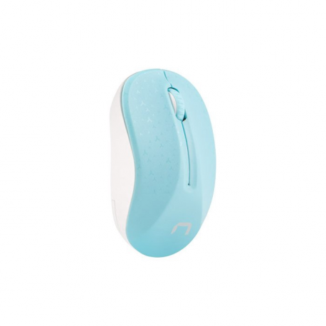 Natec Toucan - Mouse - optical - 3 buttons - wireless - 2.4 GHz - USB wireless receiver - white, blue - 0