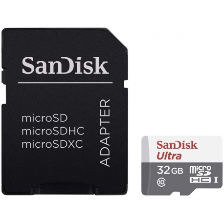 SanDisk Ultra - Flash memory card (microSDHC to SD adapter included) - 32 GB - Class 10 - microSDHC UHS-I - 0