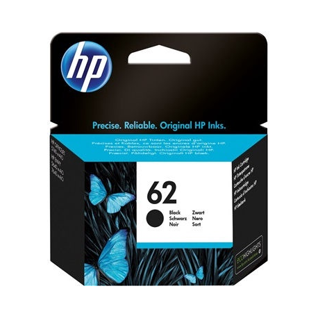 HP 62 - Black - original - ink cartridge - for Envy 55XX, 56XX, 76XX; Officejet 250, 57XX, 8040 - 0