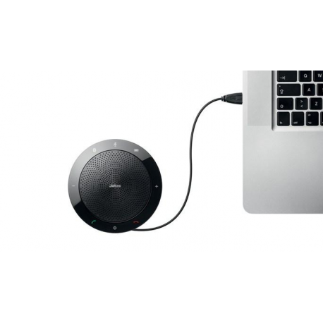 Jabra SPEAK 510 for PC - VoIP desktop speakerphone - Bluetooth - wireless, wired - for Apple iPad; iPad 2; iPad mini; iPhone 4, 5c; Nokia Lumia 520; Samsung Galaxy Ace 3, S4 - 6