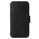 Krusell Sunne PhoneWallet - Flip cover for mobile phone - genuine leather - vintage black - for Apple iPhone 12 mini