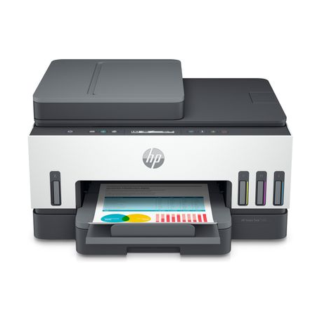 HP Smart Tank 7305 All-in-One - Multifunction printer - colour - ink-jet - refillable - Letter A (216 x 279 mm) / A4 (210 x 297 mm) (original) - A4 / Legal (media) - up to 13 ppm (copying) - up to 15 ppm (printing) - 250 sheets - USB 2.0, LAN, Wi-Fi(n), Bluetooth - 0