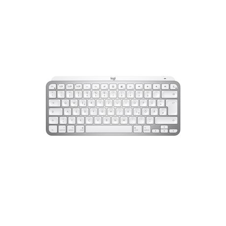 Logitech MX Keys Mini for Mac - Keyboard - backlit - Bluetooth - QWERTZ - German - pale grey - for Apple 10.2-inch iPad; 10.5-inch iPad Air; 10.9-inch iPad Air; iPhone 11, 12, 13, SE - 0