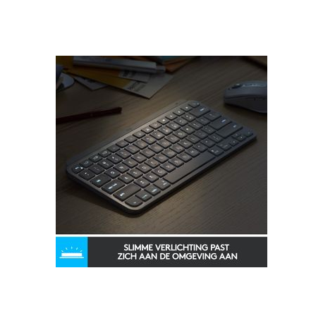 Logitech MX Keys Mini - Keyboard - backlit - Bluetooth - QWERTY - US - rose - 3