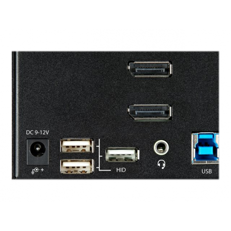 StarTech.com 2 Port Triple Monitor DisplayPort KVM Switch, 4K 60Hz UHD HDR, Desktop 4K DP 1.2 KVM with 2 Port USB 3.0 Hub (5Gbps) & 4x USB 2.0 HID Ports, Audio, Hotkey Switching, TAA - Keyboard/Video/Mouse Switch (SV231TDPU34K) - KVM / audio switch - 2 x KVM / audio - desktop - TAA Compliant - 4