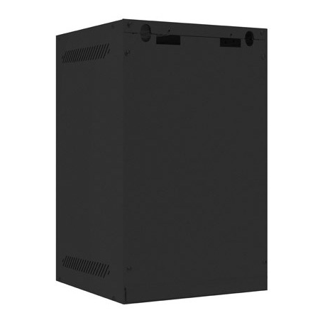 Lanberg - Rack cabinet - wall mountable - black, RAL 9004 - 9U - 10" - 4
