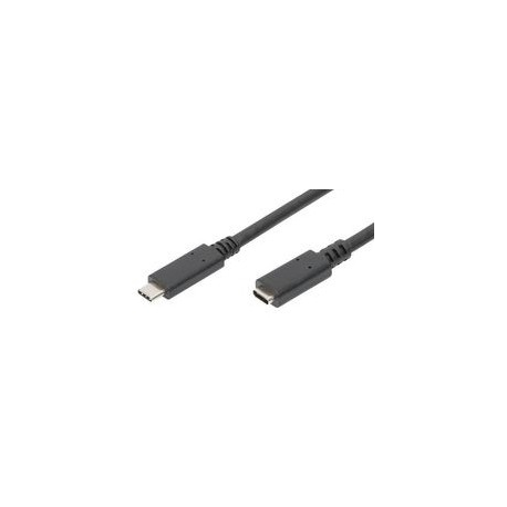 DIGITUS - USB extension cable - USB-C (M) to USB-C (F) - 20 V - 3 A - 2 m - 4K support - black - 0