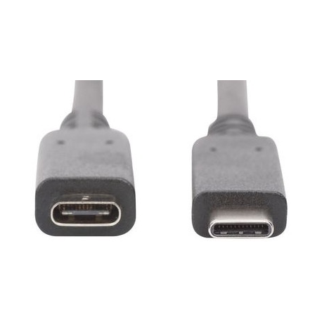DIGITUS - USB extension cable - USB-C (M) to USB-C (F) - 20 V - 3 A - 2 m - 4K support - black - 2