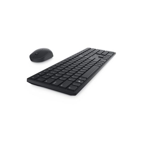 Dell Pro KM5221W - Retail Box - keyboard and mouse set - wireless - 2.4 GHz - QWERTY - US International - black - 3
