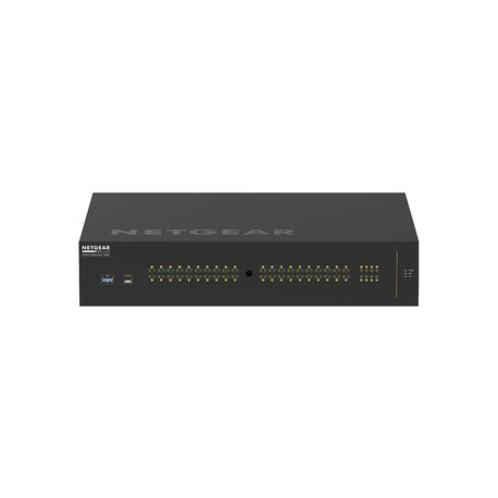 NETGEAR AV Line M4250-40G8XF-PoE++ - Switch - L3 - Managed - 40 x 10/100/1000 (PoE++) + 8 x 1 Gigabit / 10 Gigabit SFP+ - side to side airflow - rack-mountable - PoE++ (2880 W) - 0