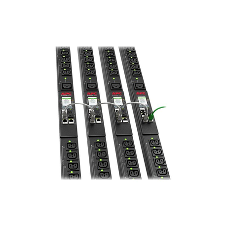 APC Rack PDU 9000 Switched APDU9965 - Power distribution unit (rack-mountable) - AC 208 V - 8.6 kW - 8600 VA - 3-phase - Ethernet 10 / 100 / 1000 - input: NEMA L21-30P - output connectors: 24 (21 x IEC 60320 C13 / C15, 3 x IEC 60320 C19 / C21) - 0U - 1.83 m - black - for P / N: SMX1000C, SMX2200HV, SMX2200RMLVUS, SMX3000HVNC, SMX3000LVUS, SRT5KRMXLTUS - 0
