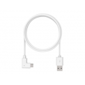 Compulocks 6ft 2.0 USB-A to 90-Degree USB-C Cable - USB cable - USB (M) straight to USB-C (M) right-angled - 1.83 m - white - for P / N: 104GA7SB, 109IPDSB, 109IPDSW, 1910GASB, 1910GASW, 211SENW, 299PSENB, 299PSENW