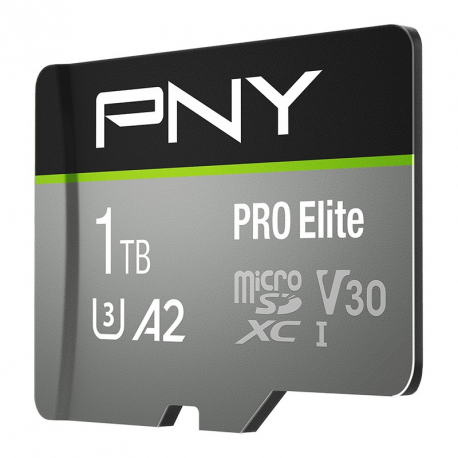 PNY PRO Elite - Flash memory card - 1 TB - A2 / Video Class V30 / UHS-I U3 / Class10 - microSDXC UHS-I - 1