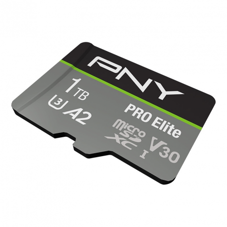 PNY PRO Elite - Flash memory card - 1 TB - A2 / Video Class V30 / UHS-I U3 / Class10 - microSDXC UHS-I - 2