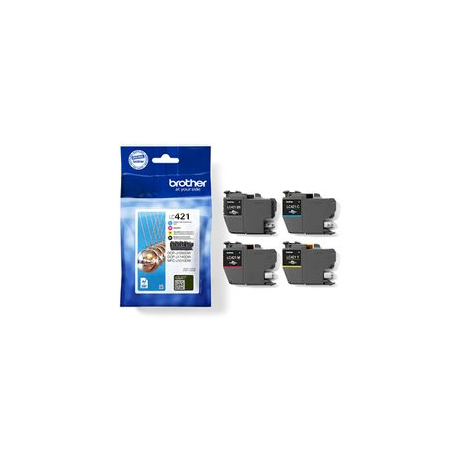 Brother LC421 - 4-pack - black, yellow, cyan, magenta - original - ink cartridge - 2