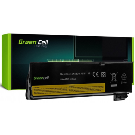 Green Cell - Laptop battery (equivalent to: Lenovo 0C52861) - Lithium Ion - 6-cell - 4400 mAh - black - for ThinkPad L450; L460; L470; P50s; T440; T440s; T450; T450s; T460; T460p; T470p; T550; T560; W550s; X240; X250; X260; X270 - 0