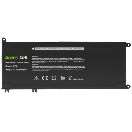 Green Cell - Laptop battery (equivalent to: Dell 33YDH) - lithium polymer - 3500 mAh - black - for Dell G3; G5; G7; Inspiron 15, 17 77XX, 7570; Latitude 34XX, 35XX; Vostro 15 7580 - 1