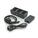 Zebra 3-Slot Battery Charger - Printer battery charging cradle - output connectors: 3 - United Kingdom - for ZQ300 Series