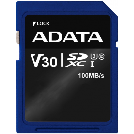 ADATA Premier Pro - Flash memory card - 128 GB - Video Class V30  /  UHS-I U3  /  Class10 - SDXC UHS-I - 0