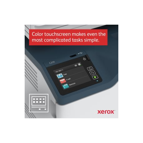 Xerox C235 - Multifunction printer - colour - laser - Legal (216 x 356 mm) (original) - A4 / Legal (media) - up to 22 ppm (printing) - 250 sheets - 33.6 Kbps - USB 2.0, LAN, Wi-Fi(n), USB 2.0 host - 9