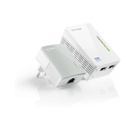TP-Link TL-WPA4220KIT AV500 2-Port Wifi Powerline Adapter Starter Kit - Powerline adapter kit - HomePlug AV (HPAV) - 802.11b / g / n - wall-pluggable - 0