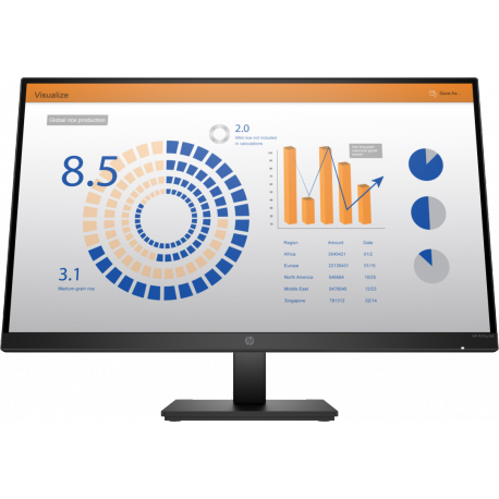 HP P27q G4 - P-Series - LED monitor - 27" - 2560 x 1440 QHD @ 60 Hz - IPS - 250 cd / m² - 1000:1 - 5 ms - HDMI, VGA - black - for HP 250 G9; Elite 800 G9; EliteBook 745 G5, 830 G6; Pro 260 G9, 290 G9; ZBook Firefly 14 G9 - 0