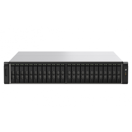 QNAP TS-H2490FU-7302P-256G - NAS server - 24 bays - rack-mountable - PCI Express 3.0 x4 (NVMe) - RAID 0, 1, 5, 6, 10, 50, JBOD, 60 - RAM 256 GB - 25 Gigabit Ethernet - iSCSI support - 0