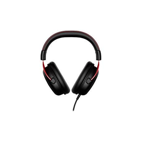 HyperX Cloud II Gaming - Headset - 7.1 channel - full size - wired - USB, 3.5 mm jack - black, red - 0
