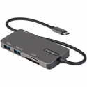 StarTech.com USB C Multiport Adapter, USB-C to 4K 30Hz HDMI, 100W Power Delivery Pass-through, SD / MicroSD Slot, 3-Port USB 3.0 Hub, USB Type-C Mini Dock, 12" (30cm) Long Attached Cable - Thunderbolt 3 Compatible (DKT30CHSDPD) - Docking station - USB-C  /  Thunderbolt 3 - HDMI
