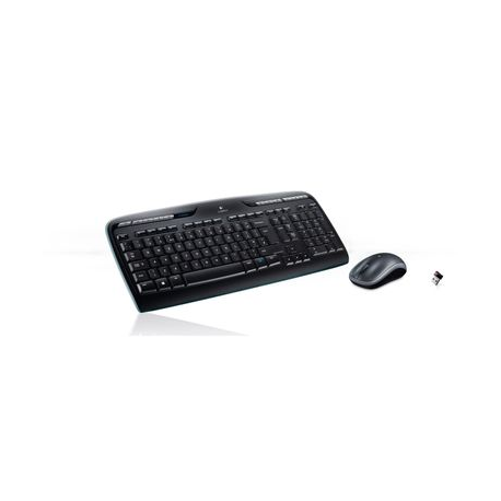 Logitech Wireless Combo MK330 - Keyboard and mouse set - wireless - 2.4 GHz - US International - black - 1