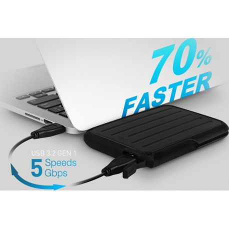 SILICON POWER Armor A66 - Hard drive - 1 TB - external (portable) - 2.5" - USB 3.2 Gen 1 - black - 4