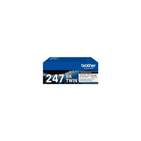 Brother TN247BK TWIN - 2-pack - High Yield - black - original - toner cartridge - for Brother DCP-L3510, L3517, L3550, HL-L3270, L3290, MFC-L3710, L3730, L3750, L3770 - 0
