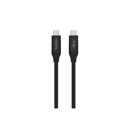 Belkin CONNECT - USB cable - USB-C (M) to USB-C (M) - USB 3.2 / USB4 / Thunderbolt 3 - 80 cm - USB Power Delivery (100W) - 0