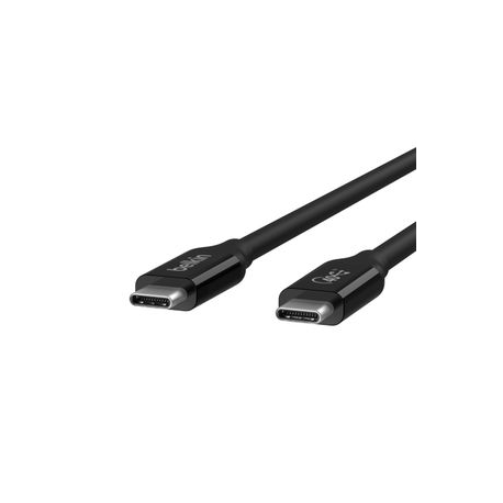 Belkin CONNECT - USB cable - USB-C (M) to USB-C (M) - USB 3.2 / USB4 / Thunderbolt 3 - 80 cm - USB Power Delivery (100W) - 1