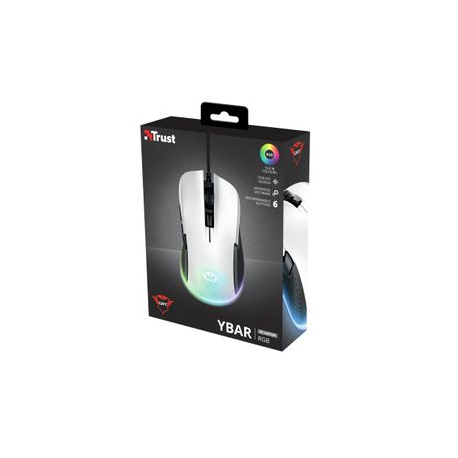 Trust Gaming GXT 922W YBAR - Mouse - right-handed - optical - 6 buttons - wired - USB 2.0 - white - 8