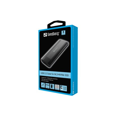 Sandberg - Storage enclosure - M.2 - M.2 NVMe Card - USB 3.2 (Gen 2) - 3