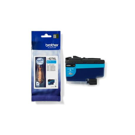 Brother LC427XLC - High capacity - cyan - original - ink cartridge - for Brother MFC-J4335, MFC-J4340, MFC-J4345, MFC-J4440, MFC-J4535, MFC-J4540 - 2
