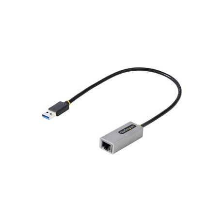 StarTech.com USB to Ethernet Adapter, USB 3.0 to 10 / 100 / 1000 Gigabit Ethernet LAN Converter for Laptops, 11.8in (30cm) Attached Cable, USB to RJ45 Adapter, USB NIC Adapter, Ethernet Dongle - USB Network Adapter (USB31000S2) - Network adapter - USB 3.2 Gen 1 - Gigabit Ethernet x 1 - space grey - 0