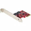 StarTech.com 2 Port PCIe SATA Expansion Card - 6Gbps - Full / Low Profile - PCI Express to SATA Adapter / Controller - ASM1062R SATA RAID - PCIe to SATA Converter - Storage controller - SATA 6Gb / s - low profile - RAID 0, 1, JBOD - PCIe 2.0 x2 - red