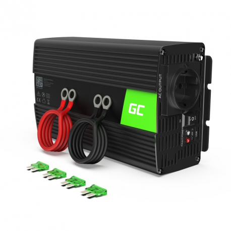 Green Cell - DC to AC power inverter - 12 V - 1000 Watt - black - 7