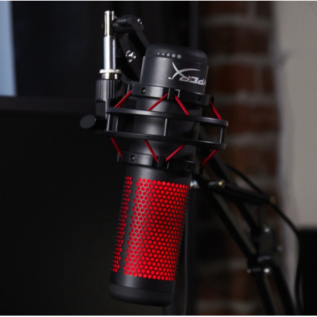 HyperX QuadCast - Microphone - USB - red & black - 6