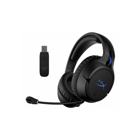 HyperX Cloud Flight Gaming - Headset - full size - 2.4 GHz - wireless - 3.5 mm jack - black, blue - for Sony PlayStation 4, Sony PlayStation 5 - 0
