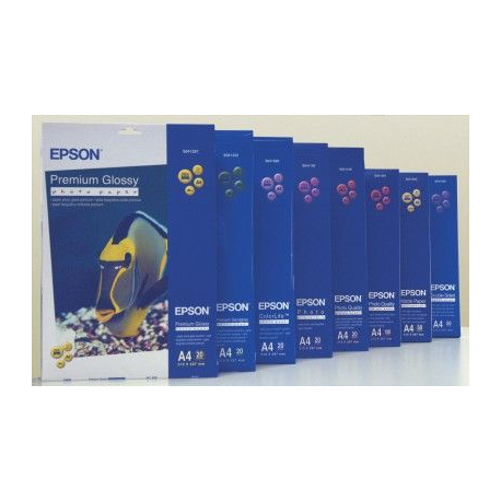 Epson Premium Semigloss Photo Paper - Semi-glossy - A4 (210 x 297 mm) 20 sheet(s) photo paper - for EcoTank ET-2750, 2751, 2756, 2850, 2851, 2856, 4750, 4850; Expression Home HD XP-15000 - 3