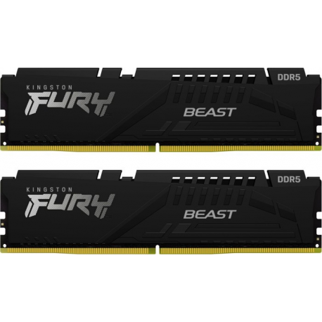 Kingston FURY Beast - DDR5 - kit - 64 GB: 2 x 32 GB - DIMM 288-pin - 5600 MHz / PC5-44800 - CL40 - 1.25 V - unbuffered - on-die ECC - 0