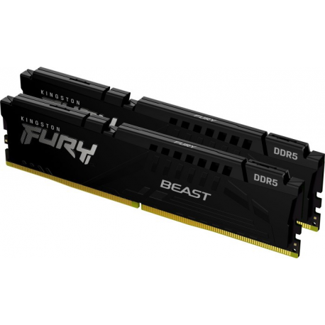 Kingston FURY Beast - DDR5 - kit - 64 GB: 2 x 32 GB - DIMM 288-pin - 5600 MHz / PC5-44800 - CL40 - 1.25 V - unbuffered - on-die ECC - 1
