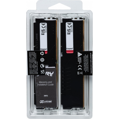 Kingston FURY Beast - DDR5 - sada - 16 GB: 2 x 8 GB - DIMM 288-pin - 5200 MHz  /  PC5-41600 - CL38 - 1.25 V - bez vyrovnávací paměti - on-die ECC - 7