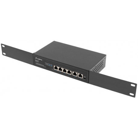 Lanberg RSFE-16P-2C-250 - Switch - unmanaged - 16 x 10 / 100 (PoE+) + 2 x combo Gigabit SFP / RJ-45 (uplink) - rack-mountable - PoE+ (250 W) - 4