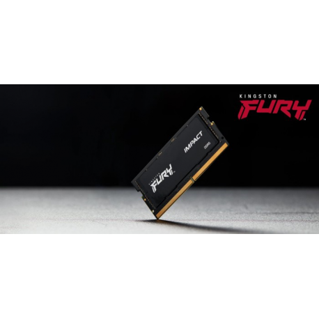 Kingston FURY Impact - DDR5 - module - 16 GB - SO-DIMM 262-pin - 4800 MHz  /  PC5-38400 - CL38 - 1.1 V - unbuffered - on-die ECC - 3